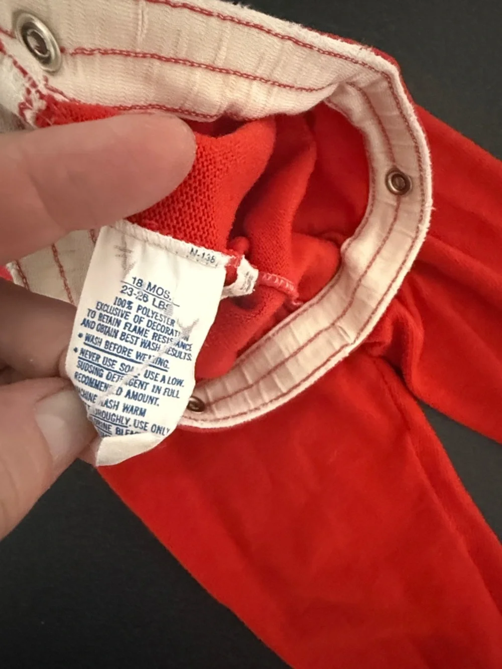 Care Bears Red Kids Footed Pajama Bottoms 1980’s